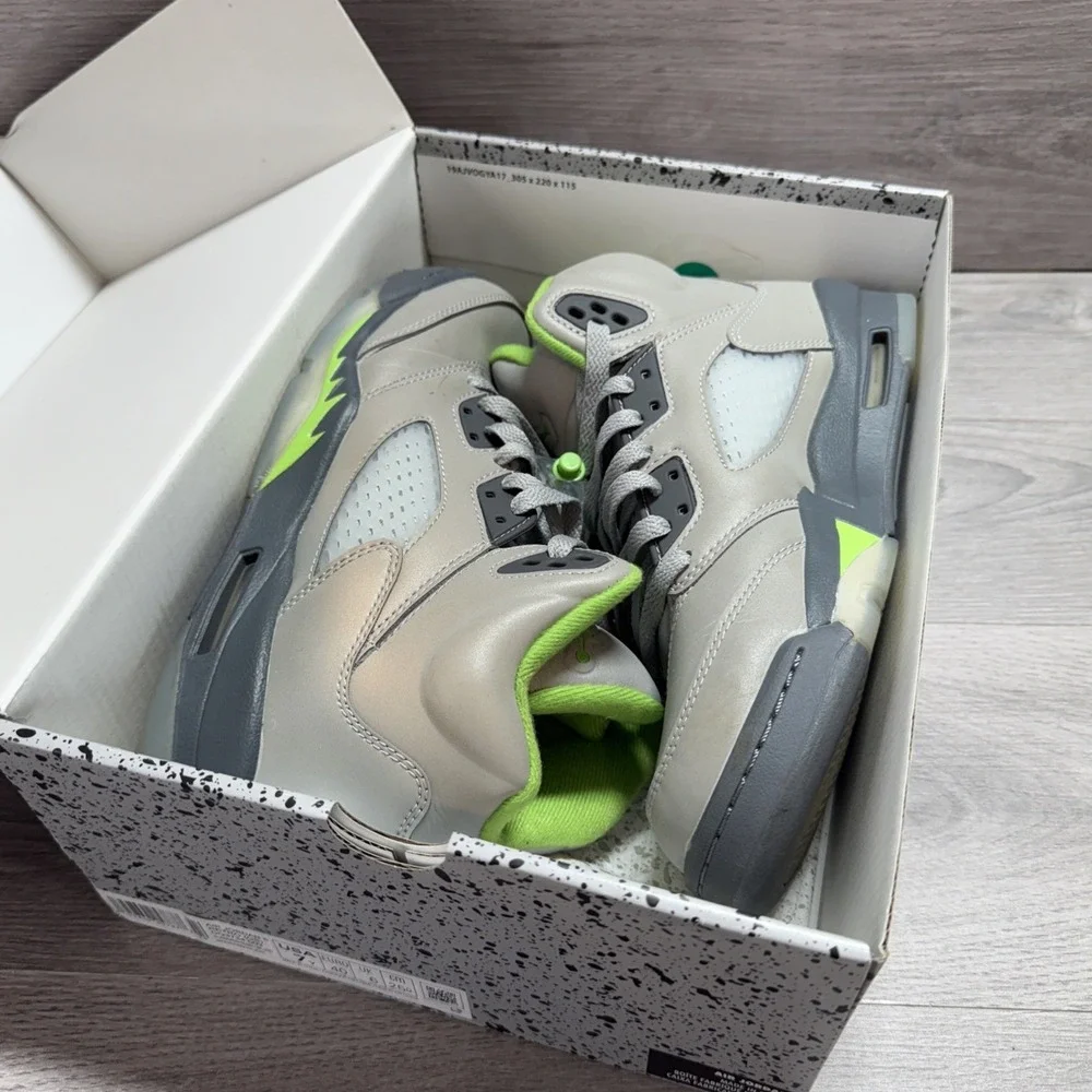 Size 7 (GS) - Jordan 5 Retro 2022 Mid Green Bean W/ OG Box DQ3734-003